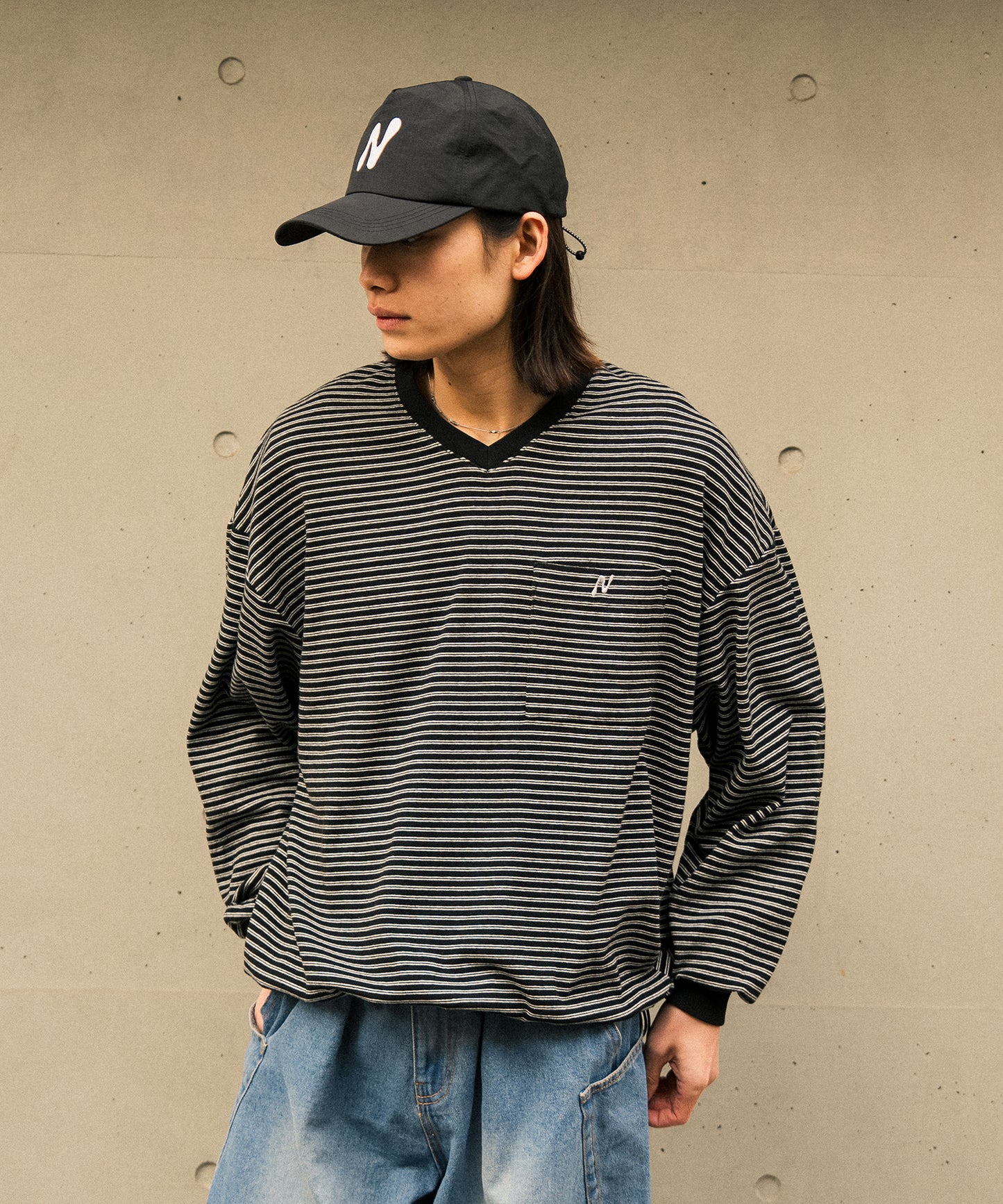 【ブラック】リップストップロゴキャップ