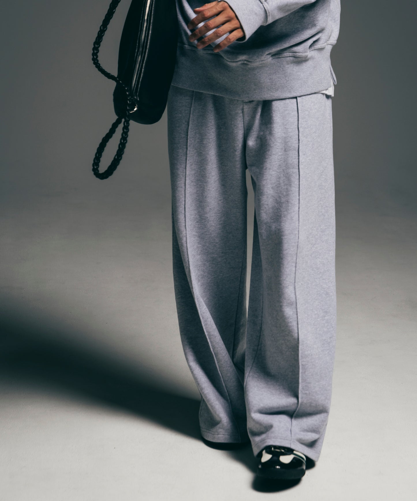 【グレー】OVER SIZE SWEAT PULLOVER/オーバーサイズスウェットプルオーバー