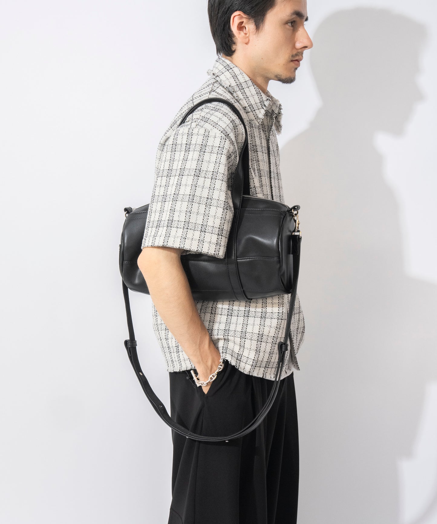 2WAY SYNTHETIC LATHER BOSTON BAG / 2WAYシンセティックレザーボストンバック