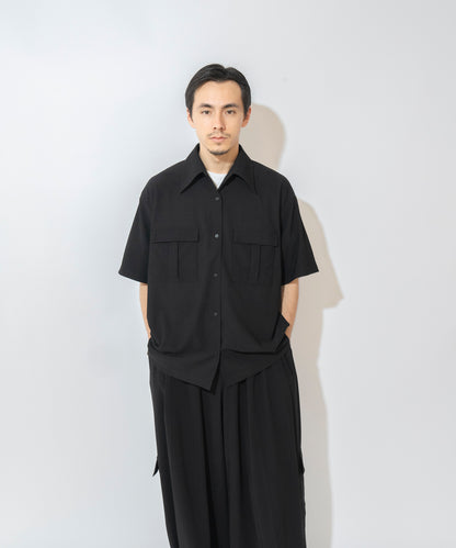 【ブラック】PIQUE CPO SHIRT / ピケCPOシャツ