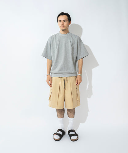 【ベージュ】TUCK CARGO SHORTS / タックカーゴショーツ