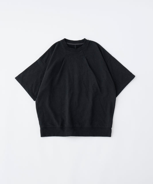 [Black] TUCK SWAET T-SHIRT / Tuck crew neck sweatshirt 