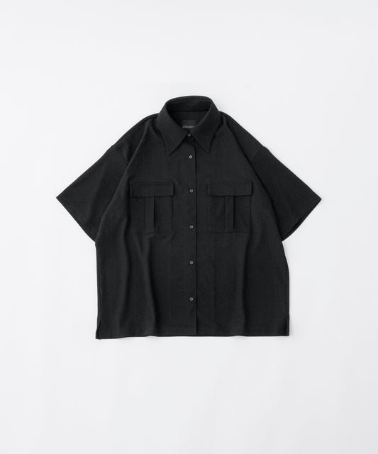 【ブラック】PIQUE CPO SHIRT / ピケCPOシャツ