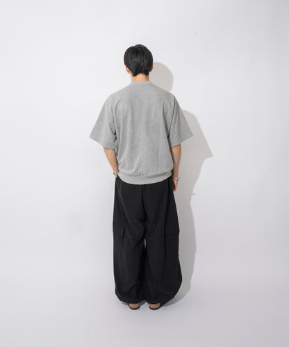 【グレー】TUCK SWAET T-SHIRT / タッククルーネックスウェットTシャツ