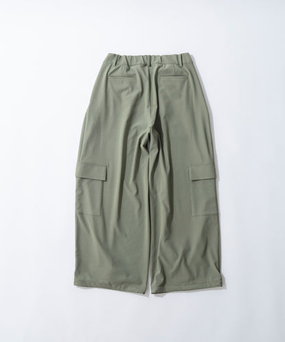 【オリーブ】PIQUE WIDE TUCK CARGO PANTS / ピケワイドタックカーゴパンツ