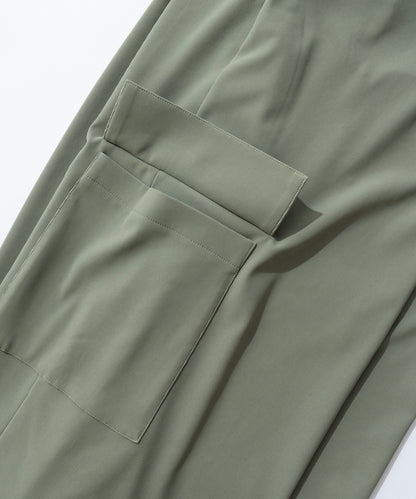 【オリーブ】PIQUE WIDE TUCK CARGO PANTS / ピケワイドタックカーゴパンツ