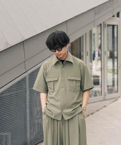 【オリーブ】PIQUE CPO SHIRT / ピケCPOシャツ