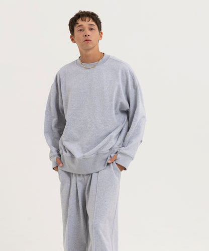 【グレー】OVER SIZE SWEAT PULLOVER/オーバーサイズスウェットプルオーバー