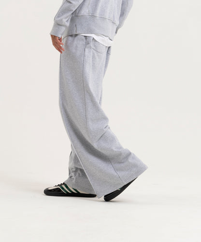 【グレー】PIN TUCK SWEAT WIDE PANTS/ピンタックスウェットワイドパンツ