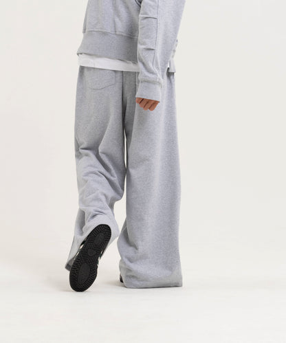 【グレー】PIN TUCK SWEAT WIDE PANTS/ピンタックスウェットワイドパンツ