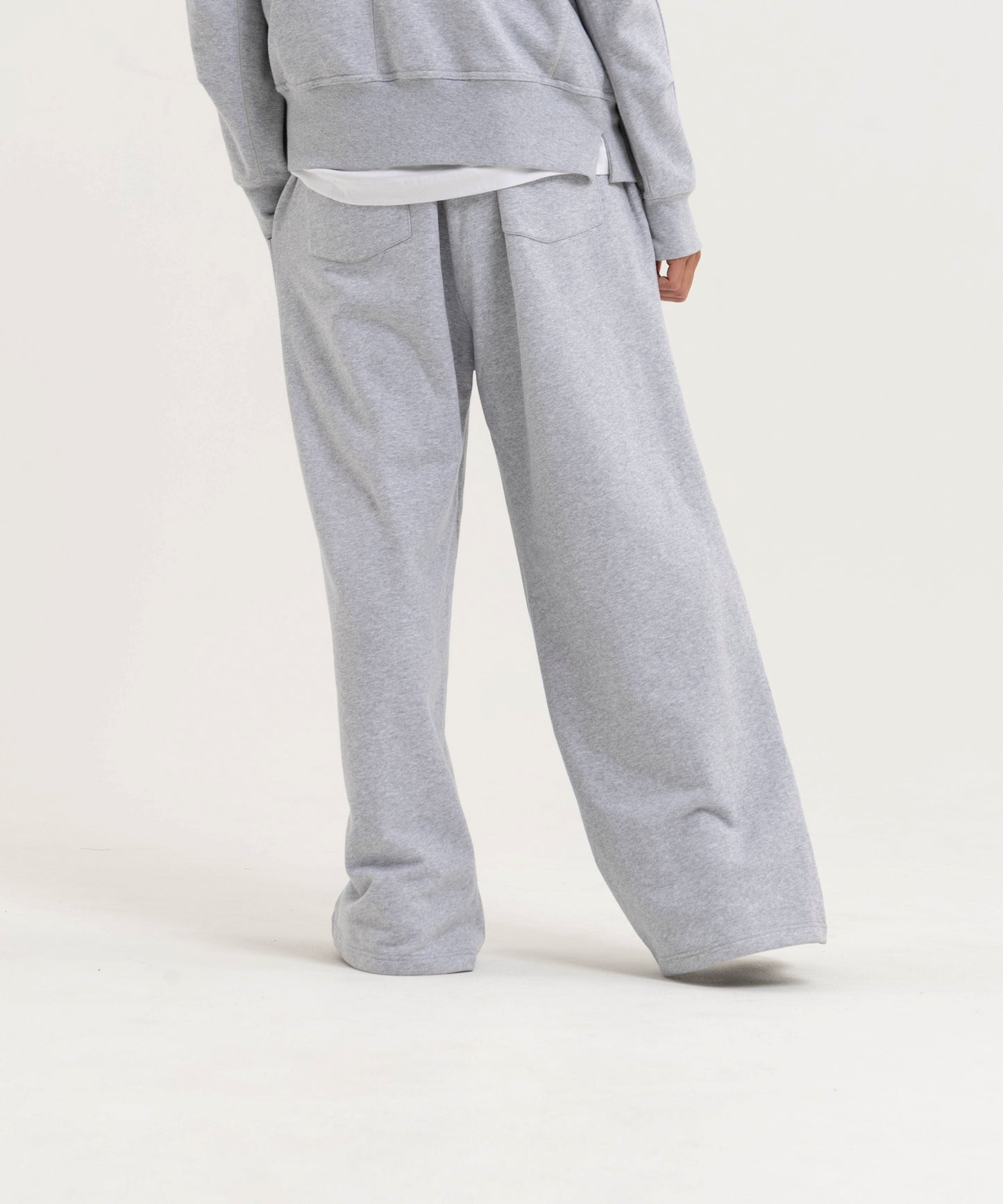 【グレー】PIN TUCK SWEAT WIDE PANTS/ピンタックスウェットワイドパンツ