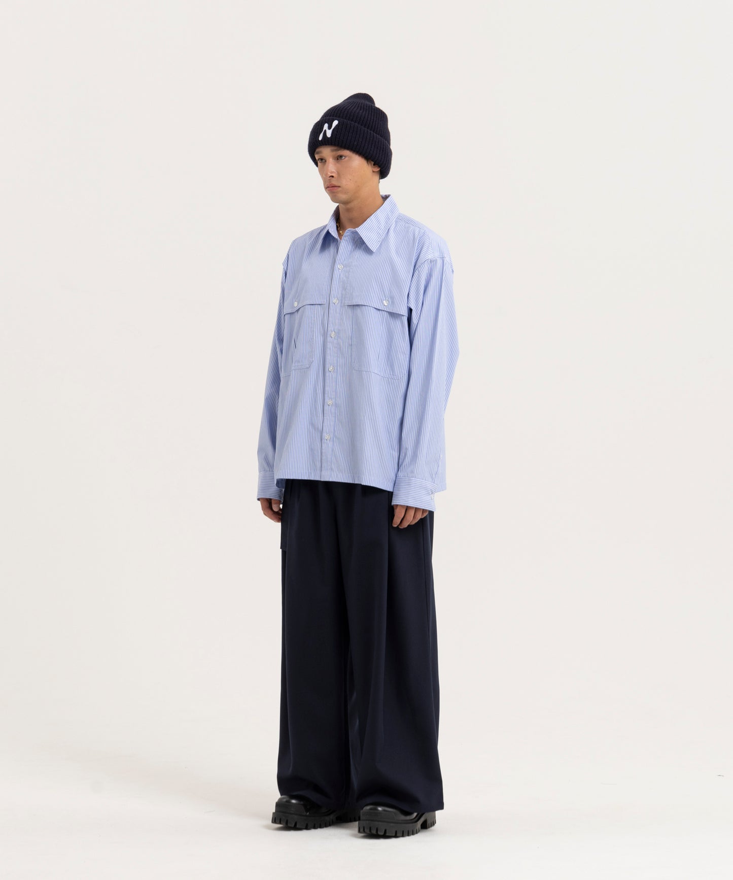 【ストライプ】LOOSE FIT SHIRTS/ルーズフィットシャツ