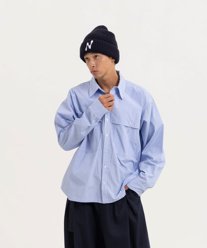 【ストライプ】LOOSE FIT SHIRTS/ルーズフィットシャツ