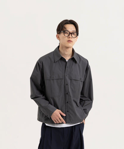 【ダークグレー】LOOSE FIT SHIRTS/ルーズフィットシャツ