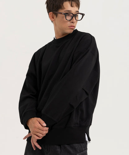 【ブラック】OVER SIZE SWEAT PULLOVER/オーバーサイズスウェットプルオーバー