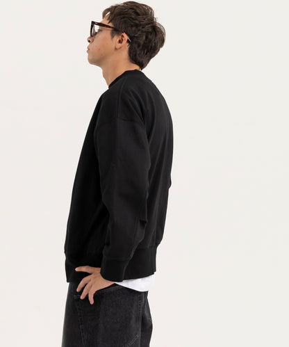 【ブラック】OVER SIZE SWEAT PULLOVER/オーバーサイズスウェットプルオーバー