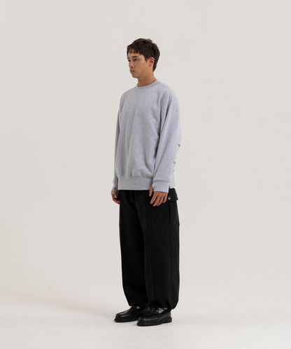 【グレー】OVER SIZE SWEAT PULLOVER/オーバーサイズスウェットプルオーバー