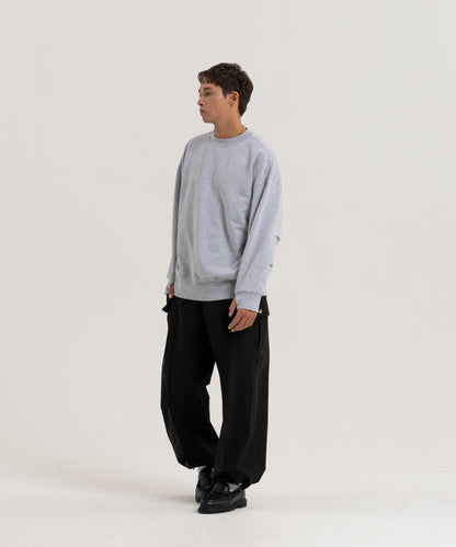 【グレー】OVER SIZE SWEAT PULLOVER/オーバーサイズスウェットプルオーバー