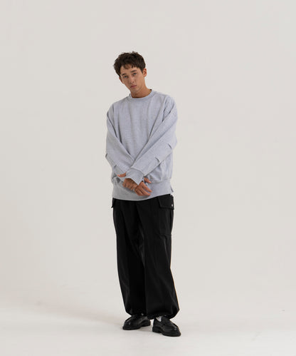 【グレー】OVER SIZE SWEAT PULLOVER/オーバーサイズスウェットプルオーバー