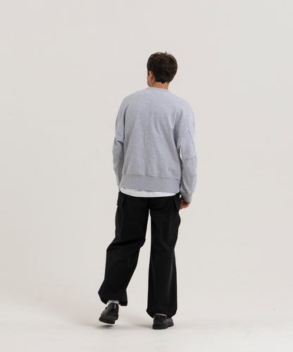 【グレー】OVER SIZE SWEAT PULLOVER/オーバーサイズスウェットプルオーバー