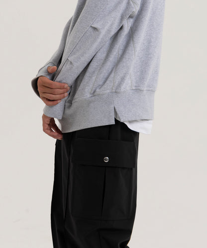 【グレー】OVER SIZE SWEAT PULLOVER/オーバーサイズスウェットプルオーバー