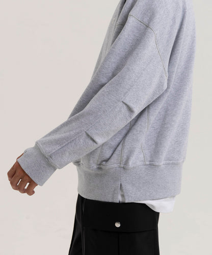 【グレー】OVER SIZE SWEAT PULLOVER/オーバーサイズスウェットプルオーバー