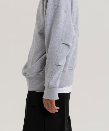 【グレー】OVER SIZE SWEAT PULLOVER/オーバーサイズスウェットプルオーバー