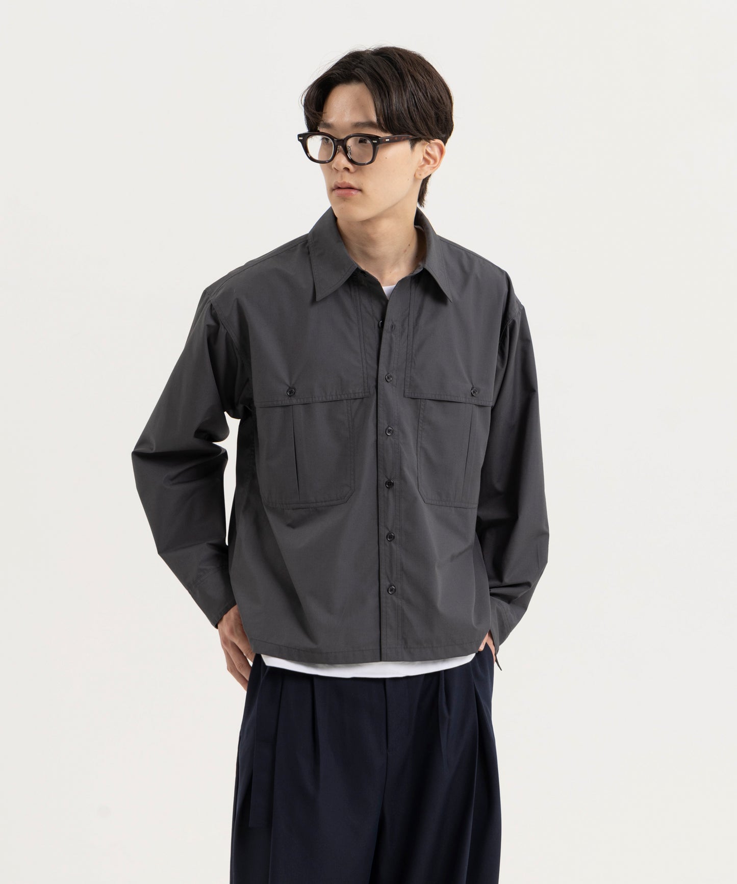 【ダークグレー】LOOSE FIT SHIRTS/ルーズフィットシャツ