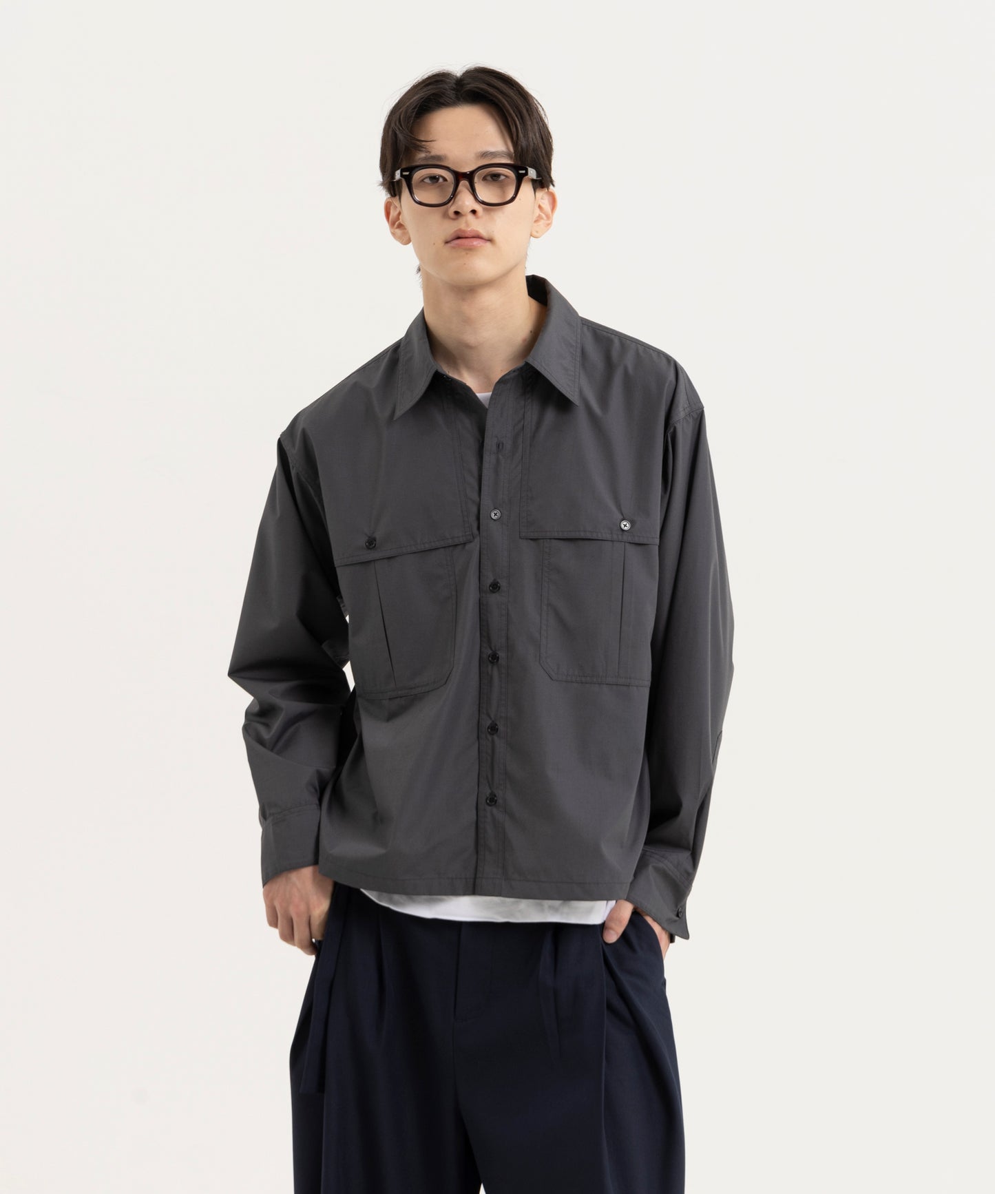 【ダークグレー】LOOSE FIT SHIRTS/ルーズフィットシャツ