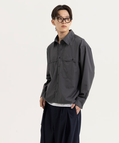 【ダークグレー】LOOSE FIT SHIRTS/ルーズフィットシャツ