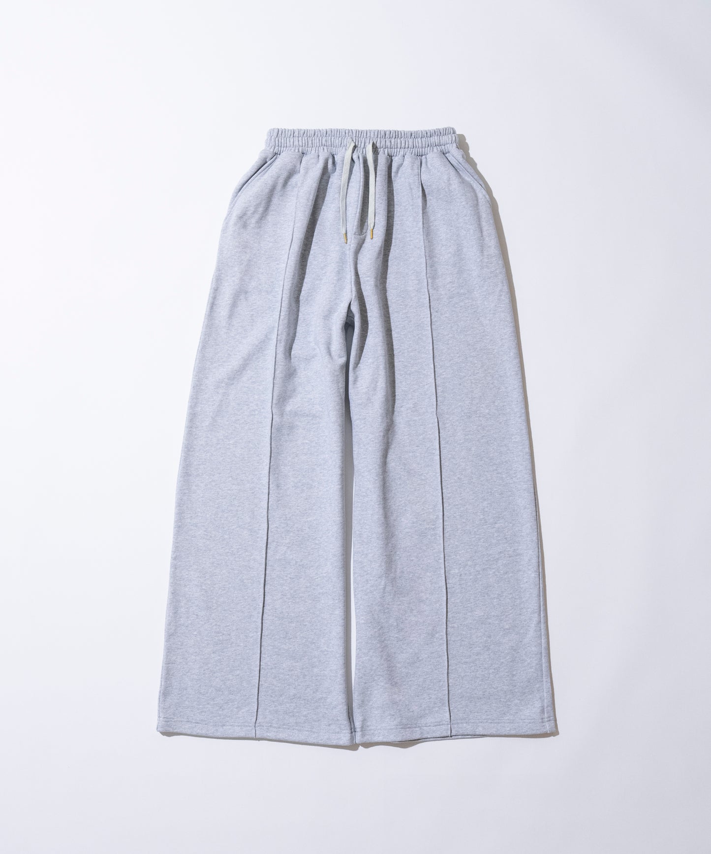 【グレー】PIN TUCK SWEAT WIDE PANTS/ピンタックスウェットワイドパンツ