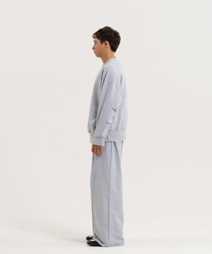 【グレー】PIN TUCK SWEAT WIDE PANTS/ピンタックスウェットワイドパンツ