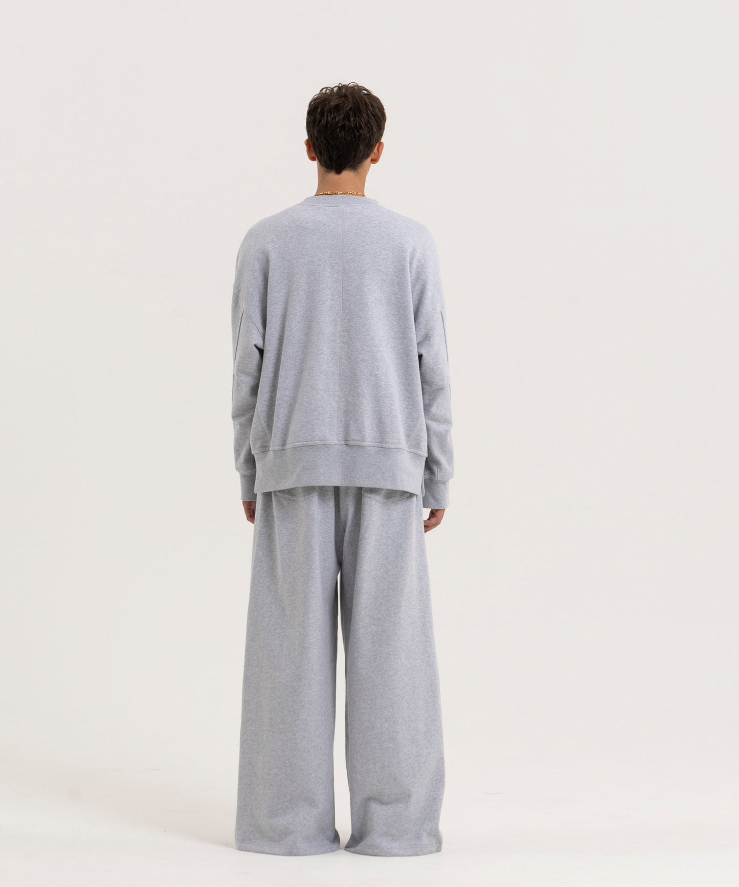 【グレー】PIN TUCK SWEAT WIDE PANTS/ピンタックスウェットワイドパンツ