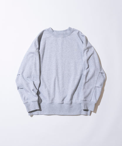 【グレー】OVER SIZE SWEAT PULLOVER/オーバーサイズスウェットプルオーバー