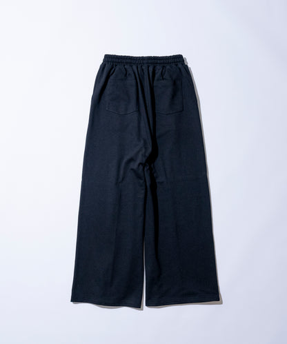 【ブラック】PIN TUCK SWEAT WIDE PANTS/ピンタックスウェットワイドパンツ