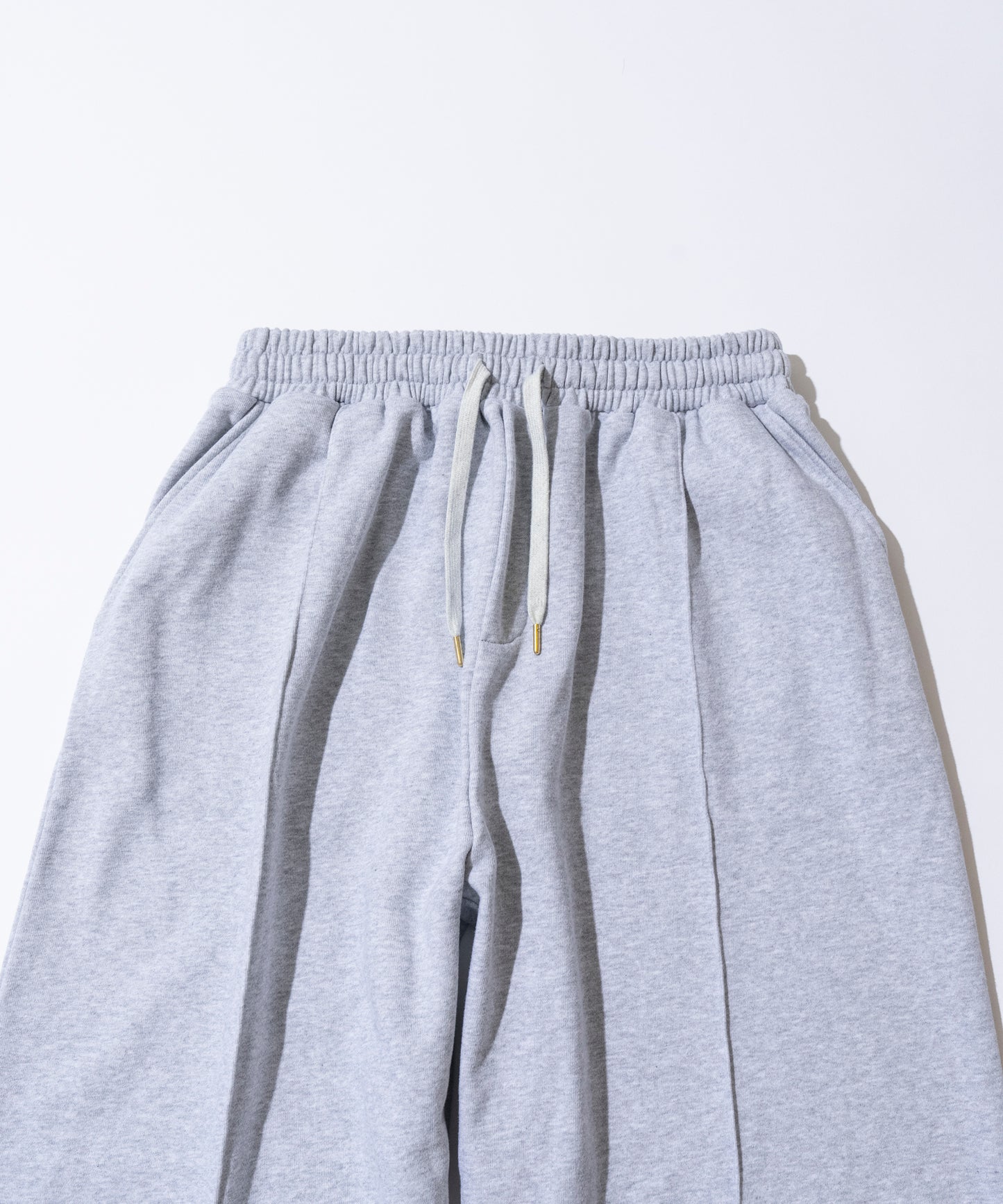 【グレー】PIN TUCK SWEAT WIDE PANTS/ピンタックスウェットワイドパンツ