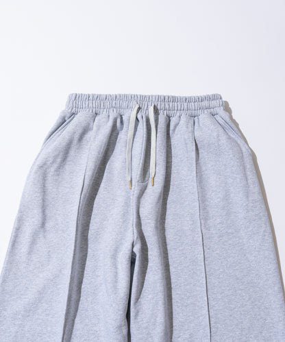 【グレー】PIN TUCK SWEAT WIDE PANTS/ピンタックスウェットワイドパンツ